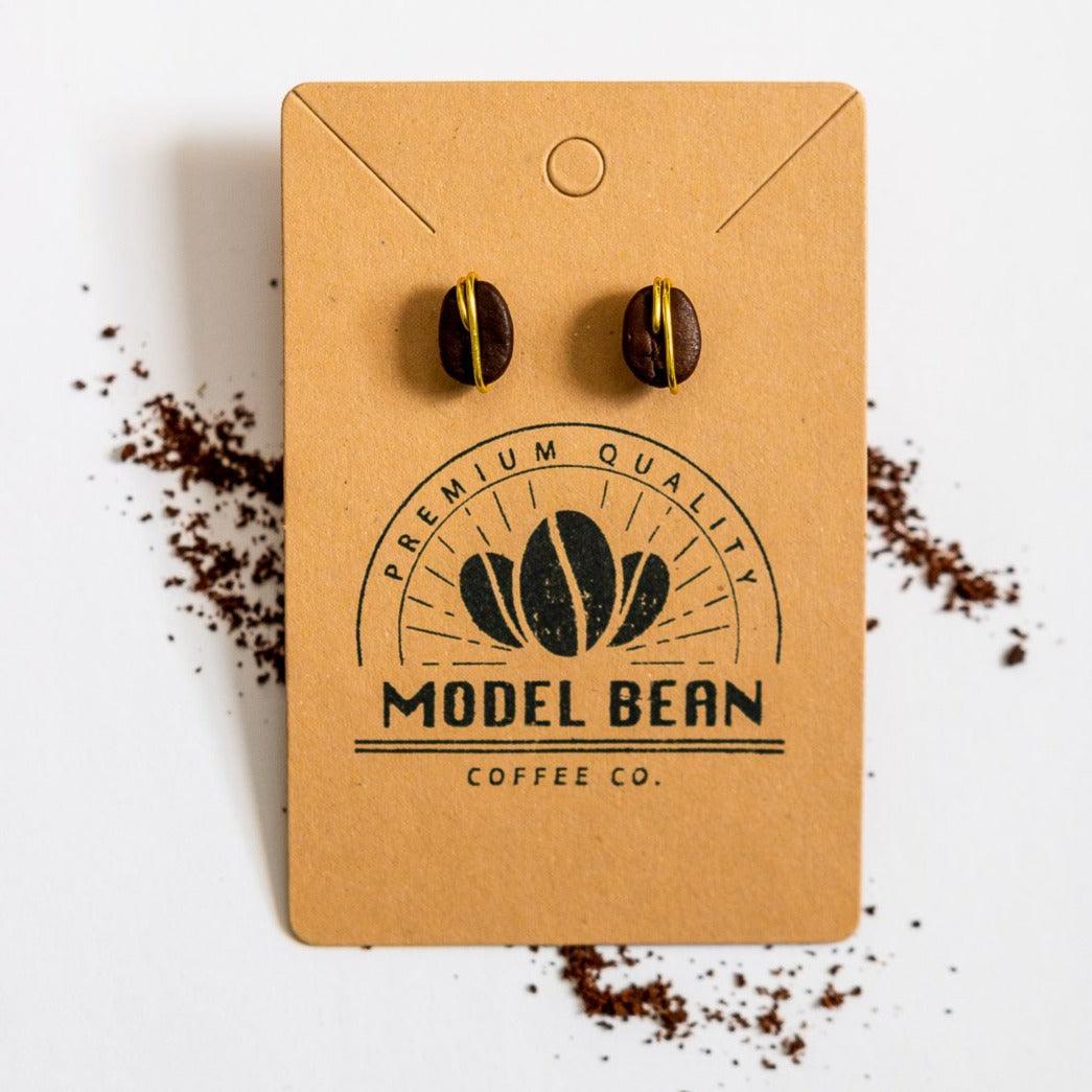 Stud Coffee Earrings - Model Bean Coffee Co.